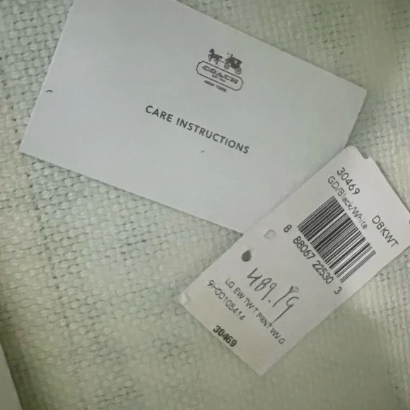 Coach Black and White Checkered Tote Bag - Picture 10 of 10